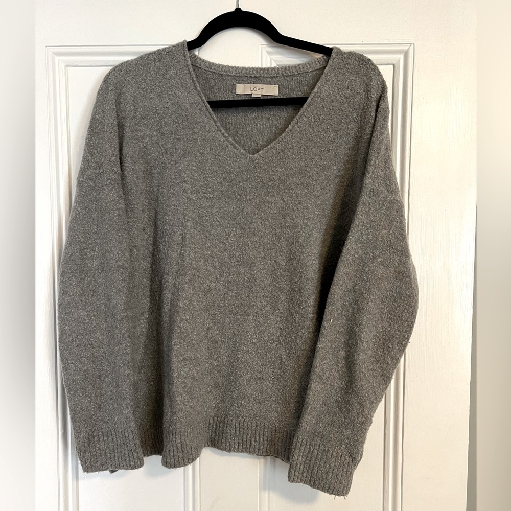 LOFT grey casual cozy sweater